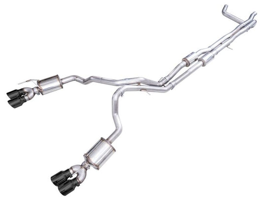 AWE 2021+ Chevy Suburban/GM Yukon XL 6.2L 0FG Edition Cat Back Exhaust - Quad Diamond Chrome Tips - 3015-43221