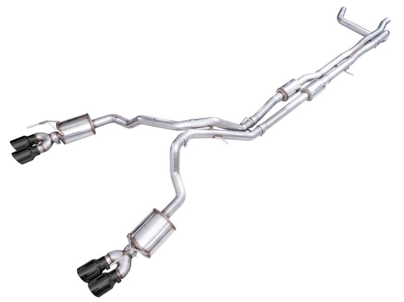 AWE 2021+ Chevy Suburban/GM Yukon XL 6.2L 0FG Edition Cat Back Exhaust - Quad Diamond Chrome Tips - 3015-43221