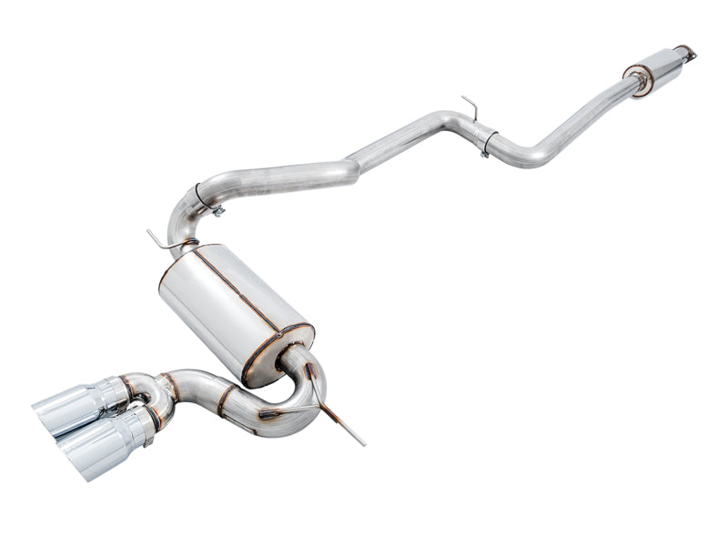 AWE Tuning Ford Focus ST Touring Edition Cat-Back Exhaust - Resonated - Chrome Silver Tips - 3020-32038