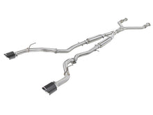 Load image into Gallery viewer, aFe POWER Takeda 2.5in 304 SS CB Exhaust w/ Carbon Fiber Tips 17-19 Infiniti Q60 V6-3.0L (tt) - 49-36134NM-C