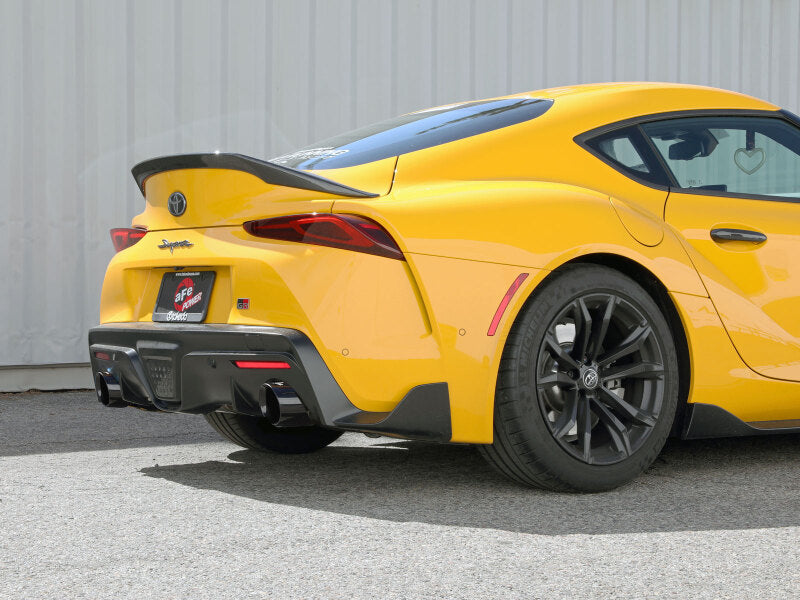 aFe POWER Takeda 2021 Toyota Supra 2.0L (t) 2.5in-3in 304 SS CB Exhaust w/ Black Tips - 49-36050-B