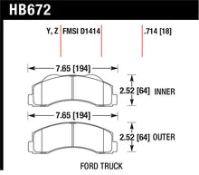 Load image into Gallery viewer, Hawk 10-11 Ford Expedition/F-150 SVT Raptor / 10-11 F-150 Performance Ceramic Front Street Brake Pad - HB672Z.714