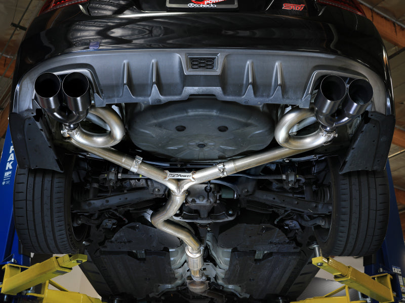 aFe Subaru WRX/STi 15-21 H4-2.0/2.5L Takeda 3in to 2-1/2in Stainless Cat-Back Exhaust w/ Black Tip - 49-36810-B