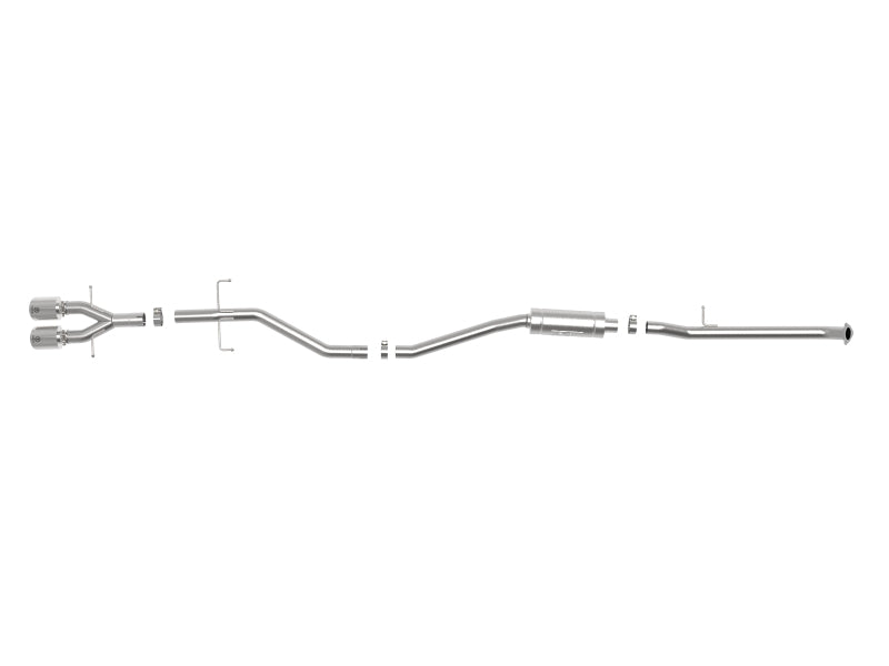 aFe Takeda 2.5in 304SS Cat-Back Exhaust System 17-20 Honda Civic SI Coupe L4-1.5L (t) - Polished Tip - 49-36620-P