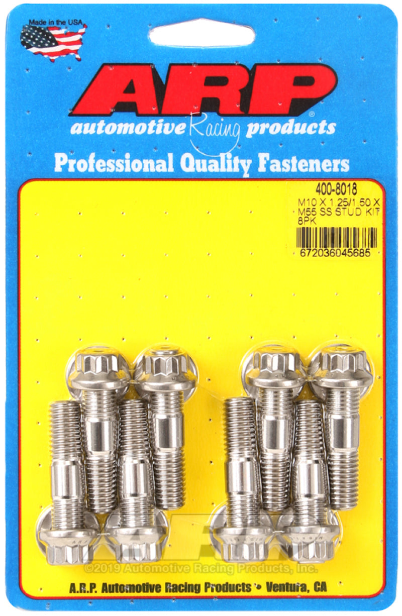 ARP M10 x 1.25/1.50 x 48mm Broached Stud Kit - 400-8018