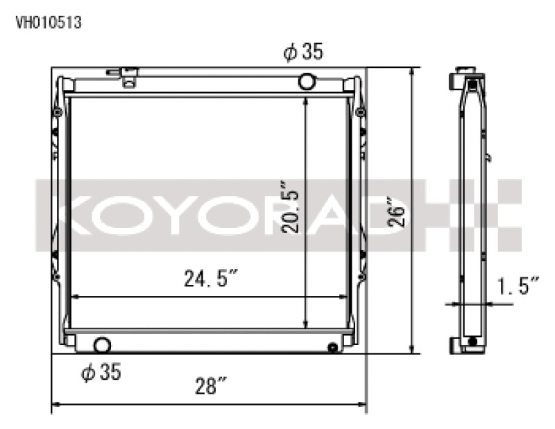 Koyo 95-04 Toyota Tacoma V6 4x4 Manual Radiator - VH010513