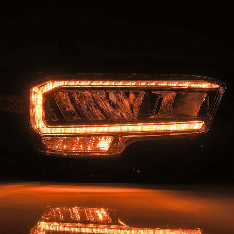 AlphaRex 16-23 Toyota Tacoma LUXX-Series LED Crystal Headlights - Alpha-Black - 880702