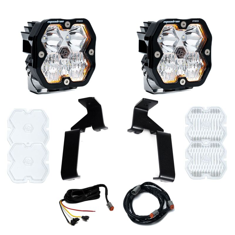 Baja Designs 21-25 Ford Raptor Squadron Pro 2.0 A-Pillar Kit (Driving/Combo) - Clear - 440021