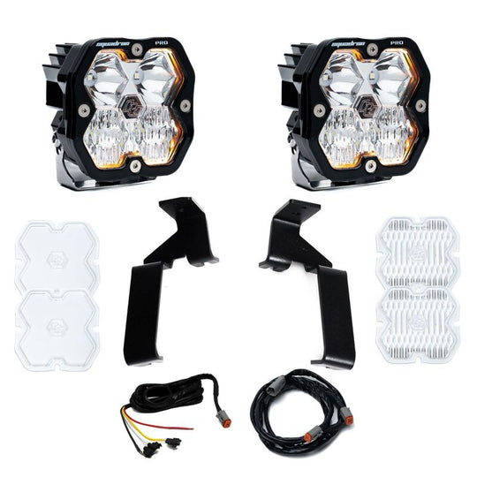 Baja Designs 21-25 Ford Raptor Squadron Pro 2.0 A-Pillar Kit (Driving/Combo) - Clear - 440021