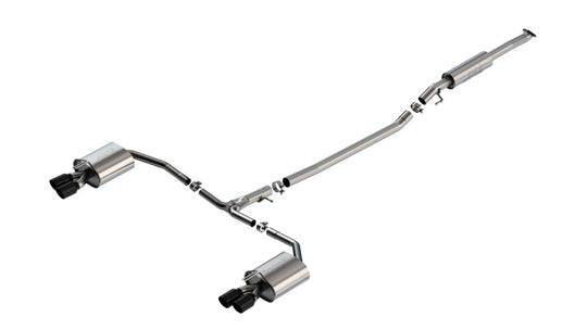 Borla 21-23 Hyundai Sonata N Line 2.5L i4 AT FWD 4DR 2.00in 2.75in S-Type Exhaust - Black Chrome - 140905BC