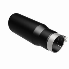 Load image into Gallery viewer, MagnaFlow Tip Stainless Black Coated Single Wall Round Single Outlet 5in Dia 3.5in Inlet 14.5in L - 35237