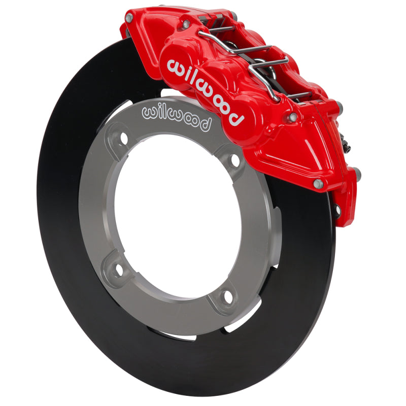 Wilwood 19-22 Honda Talon 1000 Red 6-Piston Front Kit 11.25in - Plain Face Steel Rotors - 140-16626-R