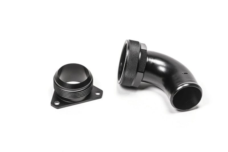 Radium Engineering FCST-X 3-Bolt Remote Mount Fill Neck - 24AN Elbow - 1.5in Barb - 20-1047