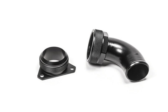 Radium Engineering FCST-X 3-Bolt Remote Mount Fill Neck - 24AN Elbow - 1.5in Barb - 20-1047