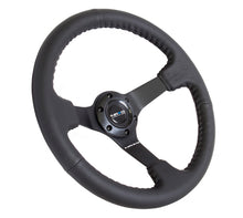 Load image into Gallery viewer, NRG Reinforced Steering Wheel (350mm / 3in. Deep) Bk Leather w/Bk BBall Stitch (Odi Bakchis Edition) - RST-036MB-R