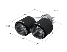 Load image into Gallery viewer, MBRP Universal Carbon Fiber Dual Tip 4in OD/2.5in Inlet - T5177CF