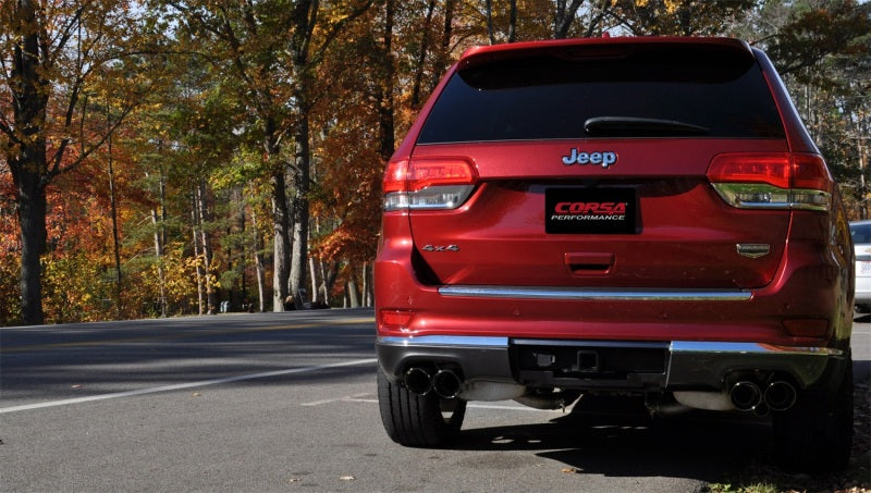 Corsa 2014-2021 Jeep Grand Cherokee 3.6L V6 Black Sport Cat-Back Exhaust - 14984BLK