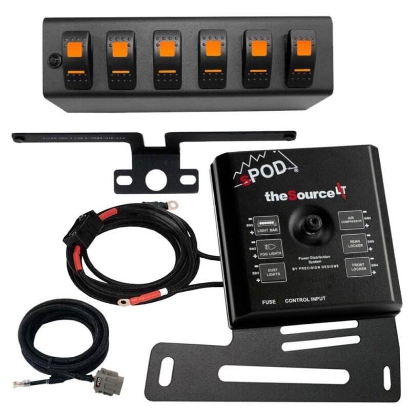 sPOD 07-08 Jeep Wrangler JK SourceLT w/Amber LED Switch Panel - 873100