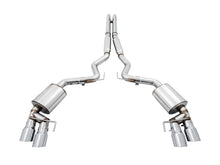 Load image into Gallery viewer, AWE Tuning 2018+ Ford Mustang GT (S550) Cat-Back Exhaust - Touring Edition (Quad Chrome Silver Tips) - 3015-42102