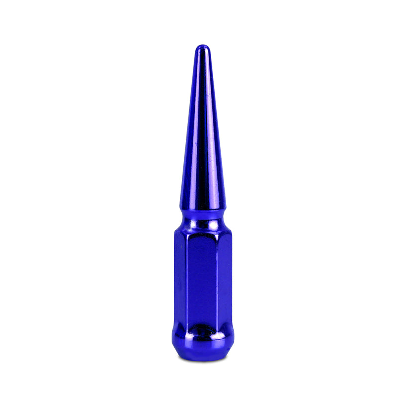 Mishimoto Mishimoto Steel Spiked Lug Nuts M14 x 1.5 24pc Set Blue - MMLG-SP1415-24BL