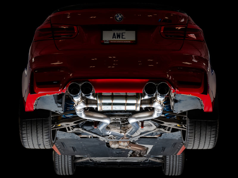 AWE Tuning BMW F8X M3/M4 SwitchPath Cat-Back Exhaust - Chrome Silver Tips - 3025-42070
