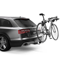 Load image into Gallery viewer, Thule Helium Pro 3 - Hanging Hitch Bike Rack w/HitchSwitch Tilt-Down (Up to 3 Bikes) - Silver - 9043PRO