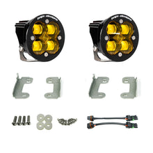 Load image into Gallery viewer, Baja Designs 07-09 Wrangler JK w/OE Bumper Squadron R SAE Fog Pocket Kit - Amber - 448143