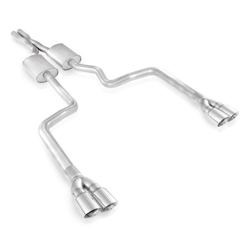 Stainless Works 2008-14 Challenger 3in Catback X-Pipe S-Tube Mufflers 3-1/2in Tips - HM64CB-S