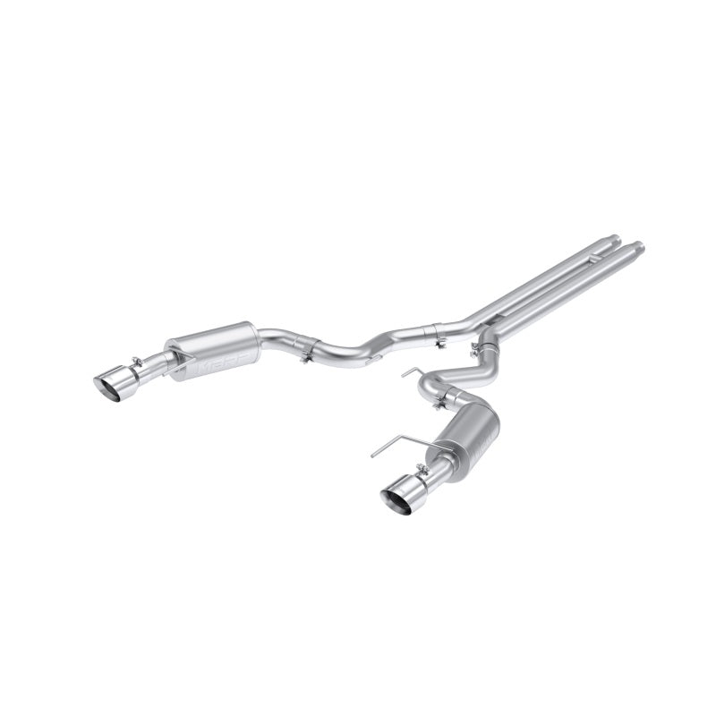 MBRP 2024 Ford Mustang GT S650, 5.0 Aluminized Steel 3in Cat-Back Dual Split Rear (Street) - S7251AL