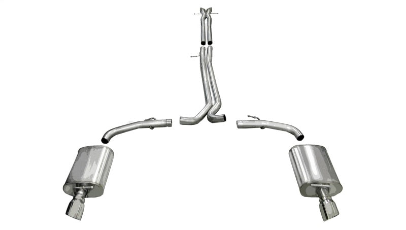 Corsa 2010-2019 Ford Taurus SHO 3.5L V6 Turbo Polished Sport Cat-Back Exhaust - 14315
