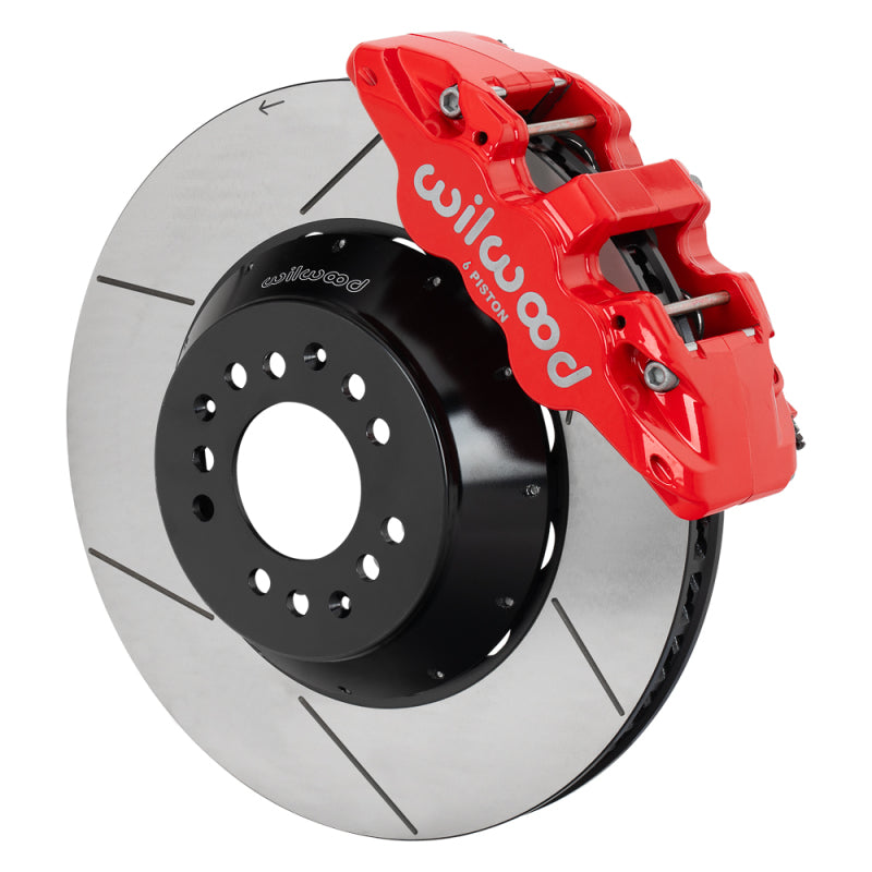 Wilwood kit front AERO6 wwe 2IN. drop alum pro spindle 15.00 rotor GT red - 140-17988-R