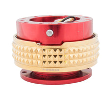 Load image into Gallery viewer, NRG Quick Release Kit - Pyramid Edition - Red Body / Chrome Gold Pyramid Ring - SRK-210RD/CG