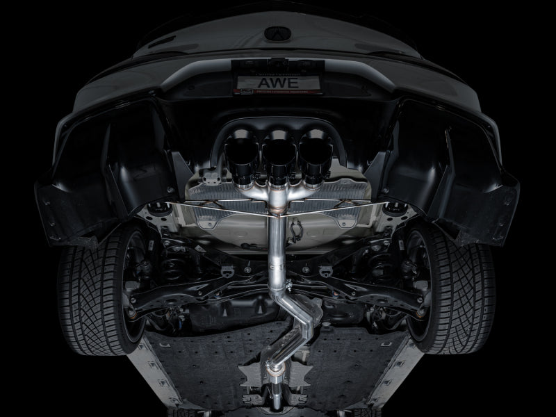AWE Tuning 2024 Acura Integra Type S DE5 FWD Track Edition Exhaust w/ Triple Diamond Black Tips - 3020-53335
