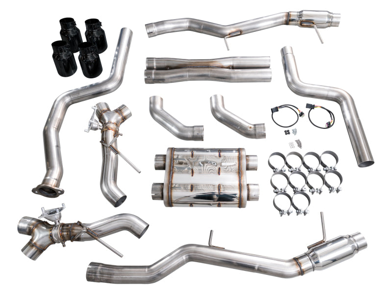 AWE Tuning 22-26 Cadillac CT5-V Blackwing SwitchPath Exhaust - Diamond Black Tips - 3025-43562