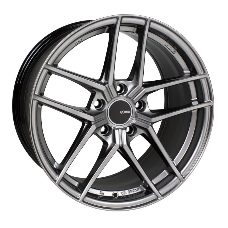 Enkei TY5 18x8 5x114.3 40mm Offset 72.6mm Bore Hyper Silver Wheel - 498-880-6540HS