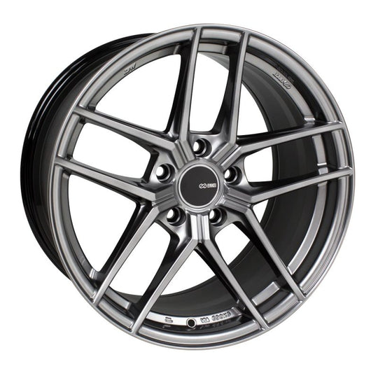 Enkei TY5 19x8 5x112 45mm Offset 72.6mm Bore Hyper Silver Wheel - 498-980-4445HS