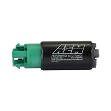 Load image into Gallery viewer, AEM 340LPH 65mm Fuel Pump Kit w/ Mounting Hooks - Ethanol Compatible - 50-1215