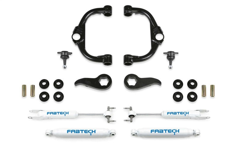 Fabtech 20-21 GM K2500HD 3.5in Bj UCA Kit w/Perf Shks - K1157