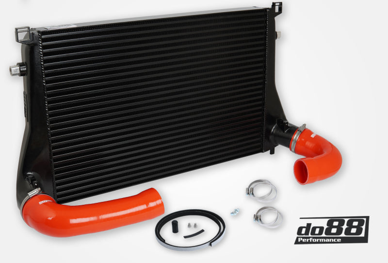 do88 Audi/Seat/Skoda/Volkswagen 1.8T/2.0T (MQB) Intercooler w/Red Hoses - ICM-300-R