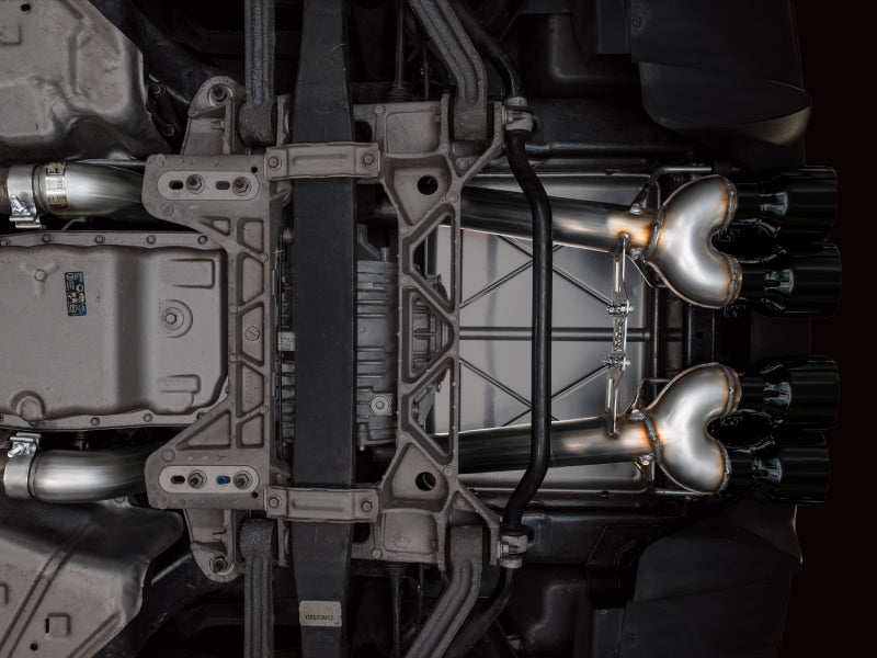 AWE Tuning 05-07 C6 Chevrolet Corvette 6.0L Track Edition Axle-Back Exhaust w/ Diamond Black Tips - 3020-43660