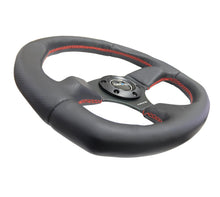 Load image into Gallery viewer, NRG Reinforced Steering Wheel (320mm Horizontal / 330mm Vertical) Leather w/Red Stitching - RST-009R-RS