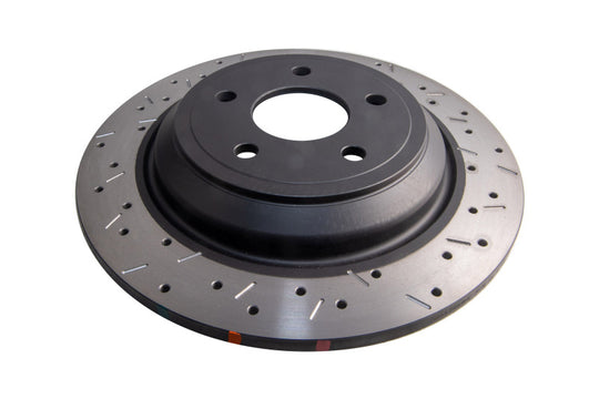 DBA 2016-2017 Ford Focus RS Rear Drilled & Slotted 4000 Series Rotor - DBA42969BLKXS