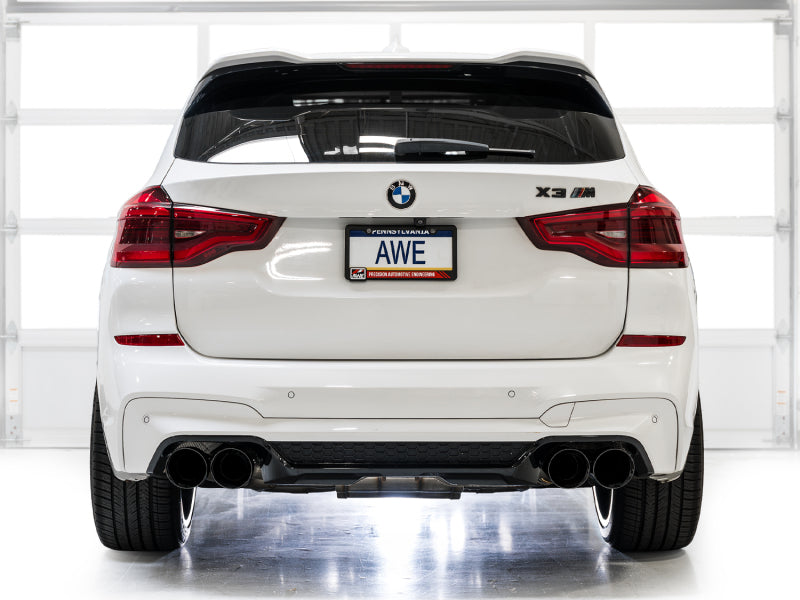 AWE Tuning 20-25 BMW X3 M/M Comp (F97) AWD SwitchPath Axle-Back Exhaust - Diamond Black Tips - 3025-43301