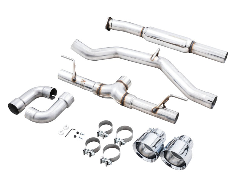 AWE Tuning Subaru BRZ/ Toyota GR86/ Toyota 86 Track Edition Cat-Back Exhaust- Chrome Silver Tips - 3020-32279