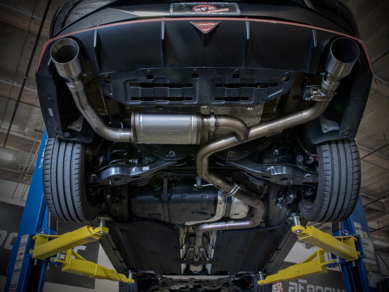 aFe Takeda 22-23 Hyundai Elantra N L4-2.0L (t) 3in 304 SS Axle-Back Exhaust w/ Polished Tips - 49-37027-P