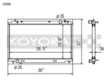 Load image into Gallery viewer, Koyo 07-08 Nissan 350Z VQ35HR (MT) Radiator - V2999