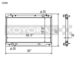 Koyo 07-08 Nissan 350Z VQ35HR (MT) Radiator - V2999