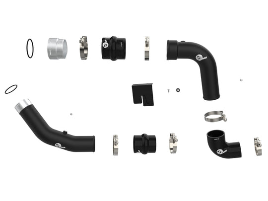 aFe 23-24 Ford Diesel Trucks V8-6.7L (td) BladeRunner Aluminum Hot and Cold Charge Pipe Kit - Black - 46-20734-B
