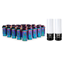 Load image into Gallery viewer, Mishimoto Aluminum Locking Lug Nuts M12x1.5 27pc Set Neo Chrome - MMLG-15-27LNC
