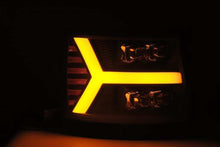 Load image into Gallery viewer, AlphaRex 07-13 Chevy 1500HD(NewBody) NOVA LED Proj Headlight Plank Sty Glos Blk w/Activ Lite/Seq Sig - 880208
